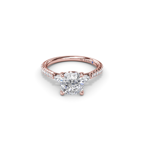 Fana Engagement Ring Three Stone S4113-14kt-Rose