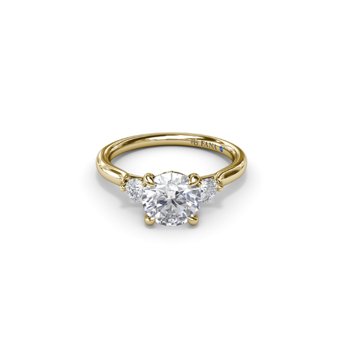 Fana Engagement Ring Three Stone S4105-14kt-Yellow