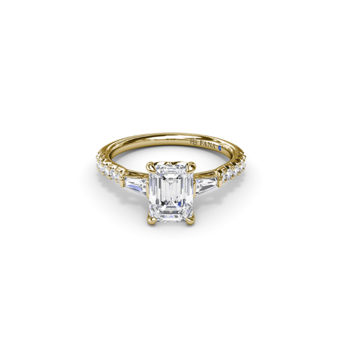 Fana Engagement Ring Three Stone S4114-14kt-Yellow