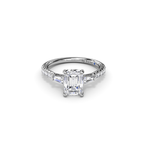 Fana Engagement Ring Three Stone S4114-18kt-White