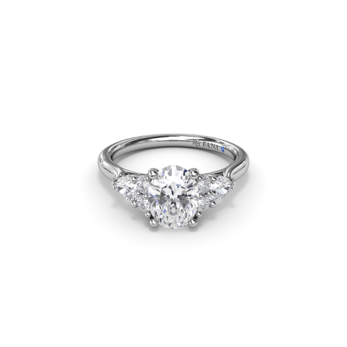 Fana Three Stone Engagement Ring S4168-Platinum thumbnail 1