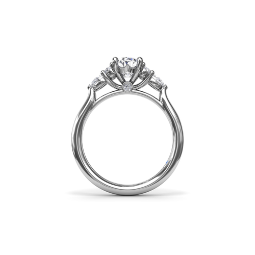 Fana Three Stone Engagement Ring S4168-Platinum thumbnail 3