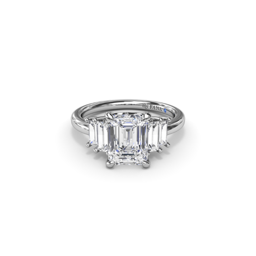 Fana Engagement Ring Three Stone S4176-Platinum