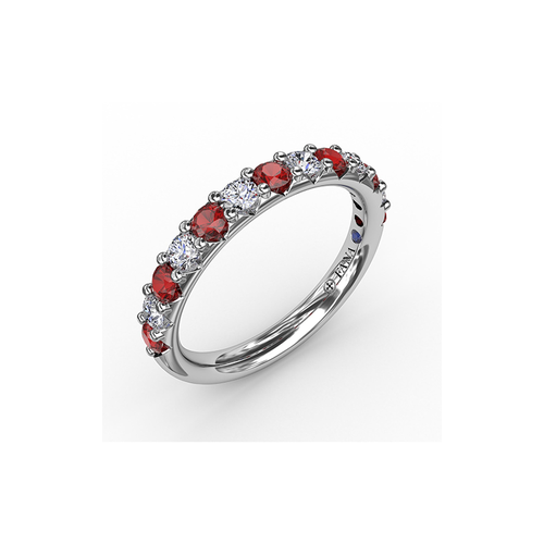 Fana Matching Band Wedding Band W6203R-18kt-White thumbnail 2