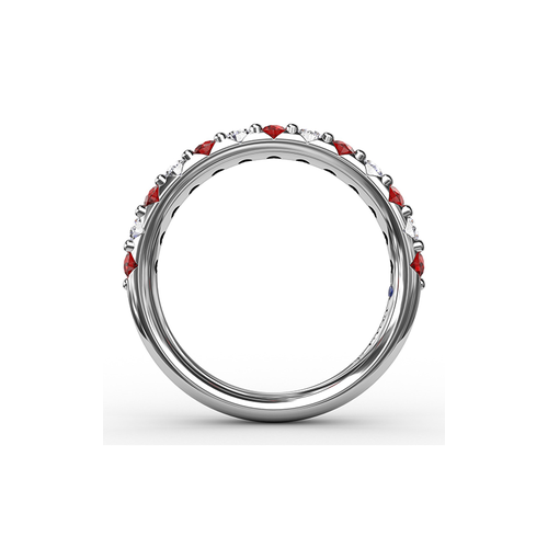 Fana Matching Band Wedding Band W6203R-18kt-White thumbnail 3