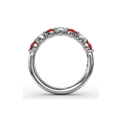 Fana Matching Band Wedding Band W6206R-14kt-White thumbnail 3