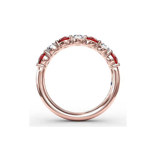Fana Matching Band Wedding Band W6206R-18kt-Rose thumbnail 3