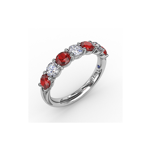 Fana Matching Band Wedding Band W6206R-18kt-White thumbnail 2
