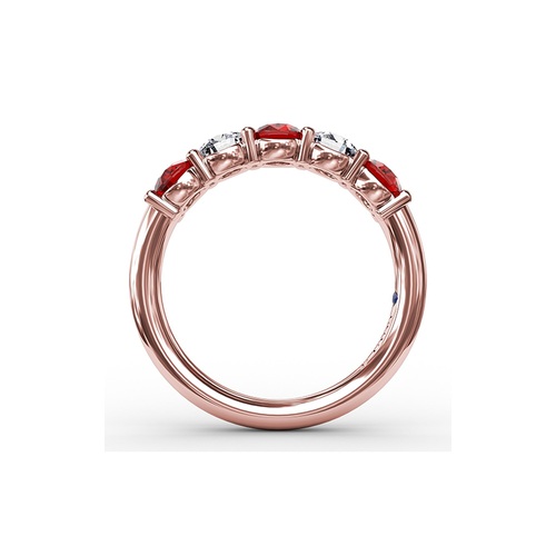 Fana Matching Band Wedding Band W6207R-18kt-Rose thumbnail 3