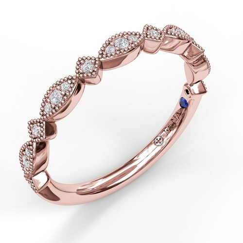 Fana Wedding Band Bridal W7176-14kt-Rose