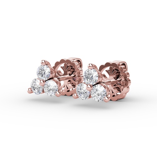 Fana Earrings Diamond Fine Jewelry ER5009-14kt-Rose