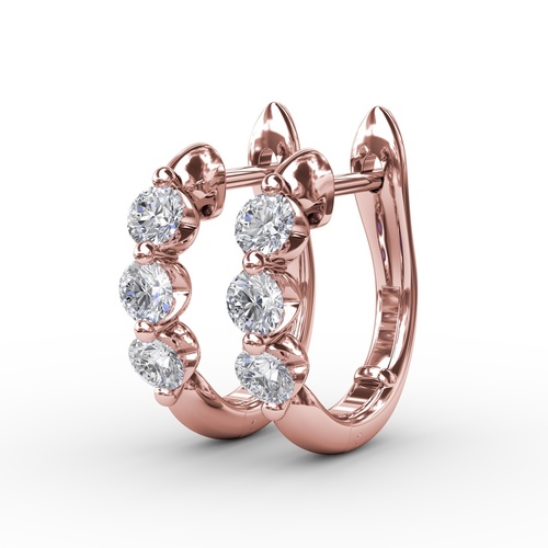 Fana Earrings Diamond Fine Jewelry ER5014-14kt-Rose