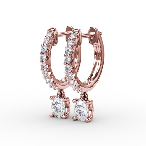 Fana Earrings Diamond Fine Jewelry ER5067-14kt-Rose