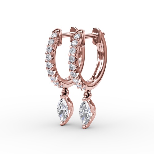 Fana Earrings Diamond Fine Jewelry ER5068-14kt-Rose