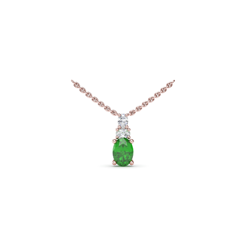 Fana Diamond Fashion Necklace N1852E-14kt-Rose thumbnail 1