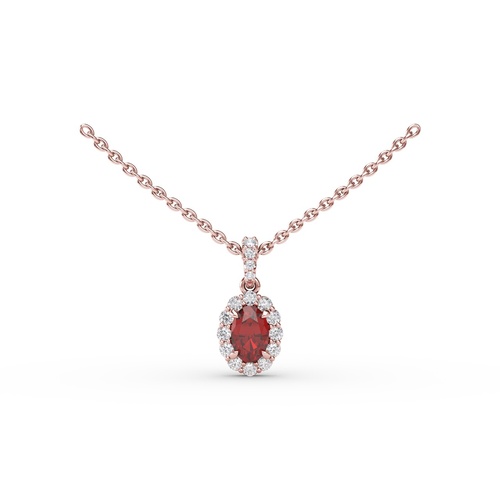 Fana Necklace Color Fine Jewelry P1834R-14kt-Rose