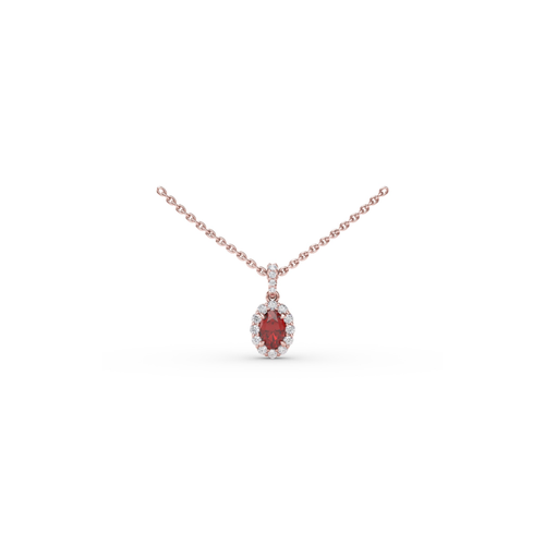 Fana Color Fashion Necklace P1834R-14kt-Rose thumbnail 1