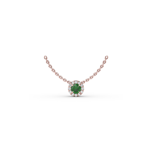 Fana Color Fashion Necklace P7001E-14kt-Rose thumbnail 1
