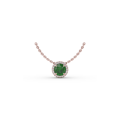 Fana Color Fashion Necklace P7003E-14kt-Rose thumbnail 1