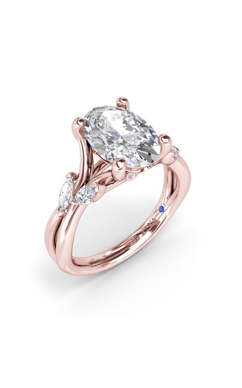 Fana Bridal Engagement Ring S4409-14kt-Rose