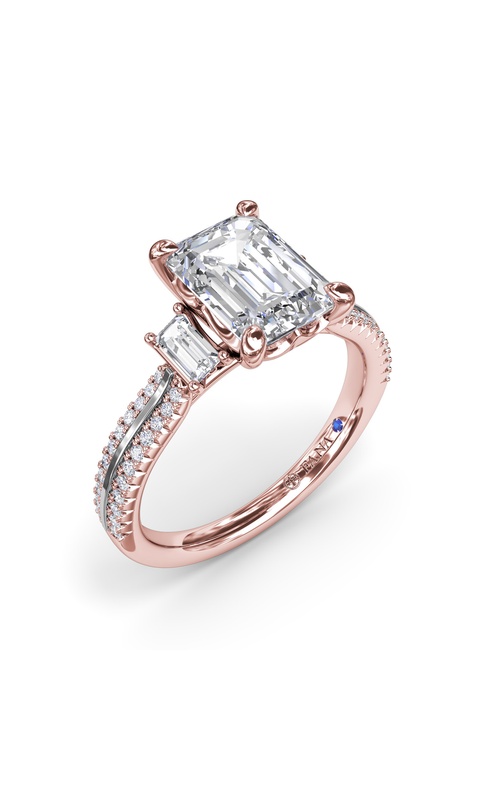 Bridal 14K Rose Gold and 14K White Gold Engagement Ring S4226-14kt-Rose-White