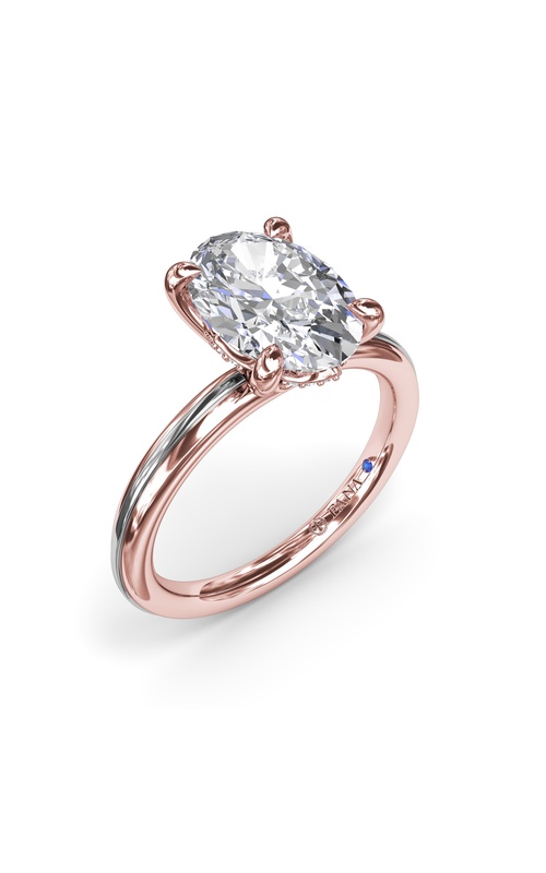 Bridal 14K Rose Gold and 14K White Gold Engagement Ring S4228-14kt-Rose-White