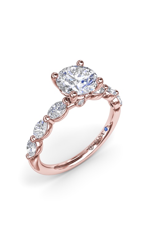 Fana Bridal Engagement Ring S4075-14kt-Rose
