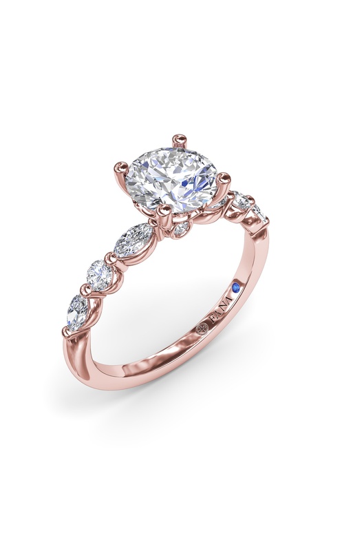 Fana Bridal Engagement Ring S4079-14kt-Rose