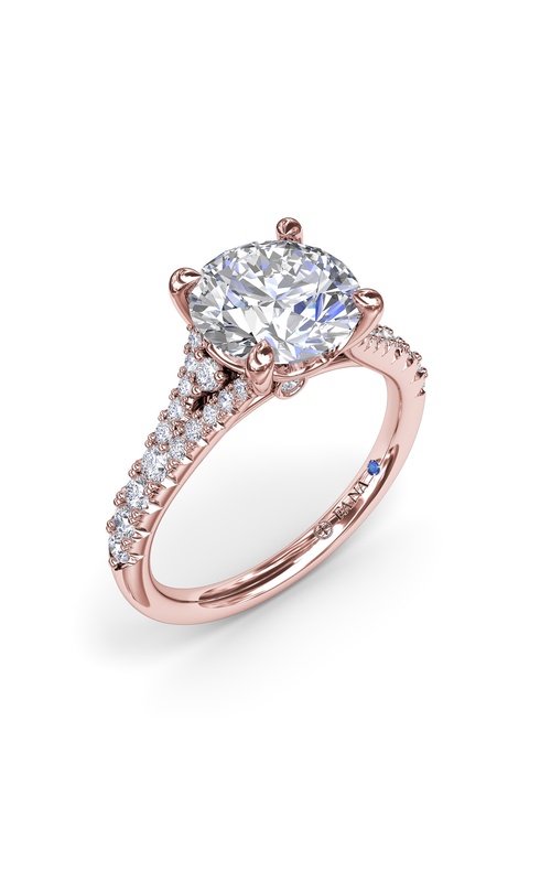 Fana Bridal Engagement Ring S4187-14kt-Rose