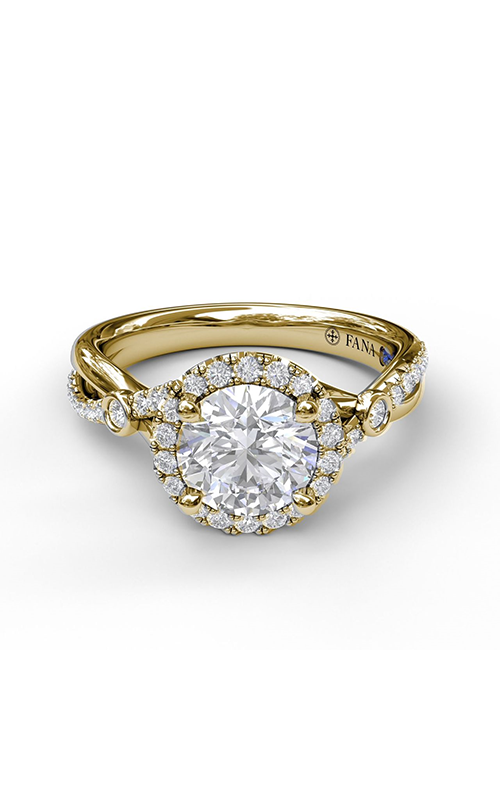 Fana Halo Engagement Ring S3077-14kt-Yellow