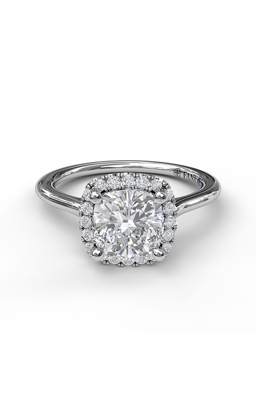 Fana Halo Engagement Ring S3044-14kt-White