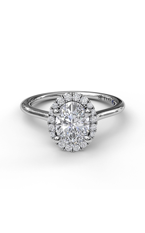 Fana Halo Engagement Ring S3043-14kt-White
