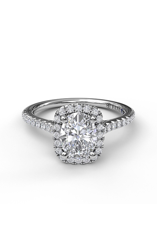 Fana Halo Engagement Ring S3041-14kt-White