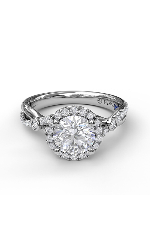 Fana Halo Engagement Ring S3077-14kt-White