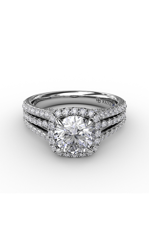 Fana Halo Engagement Ring S3315-Platinum