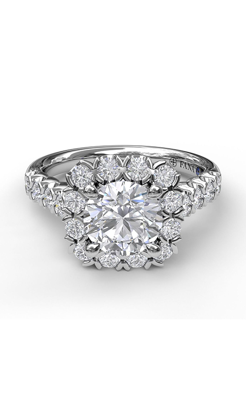 Fana Halo Engagement Ring S3589-14kt-White