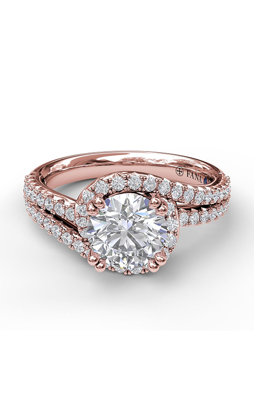 Fana Halo Engagement Ring S3555-18kt-Rose
