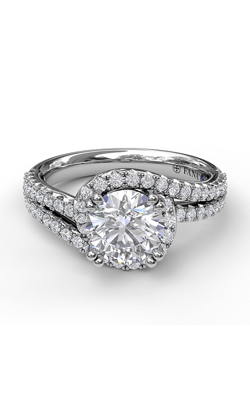 Fana Halo Engagement Ring S3555-14kt-White