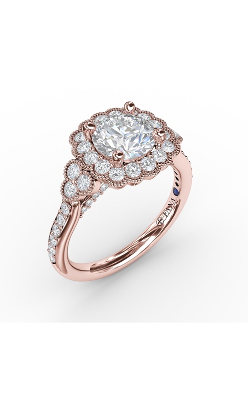 Fana Bridal Engagement Ring S3563-14kt-Rose