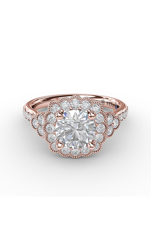Fana Halo Engagement Ring S3563-18kt-Rose