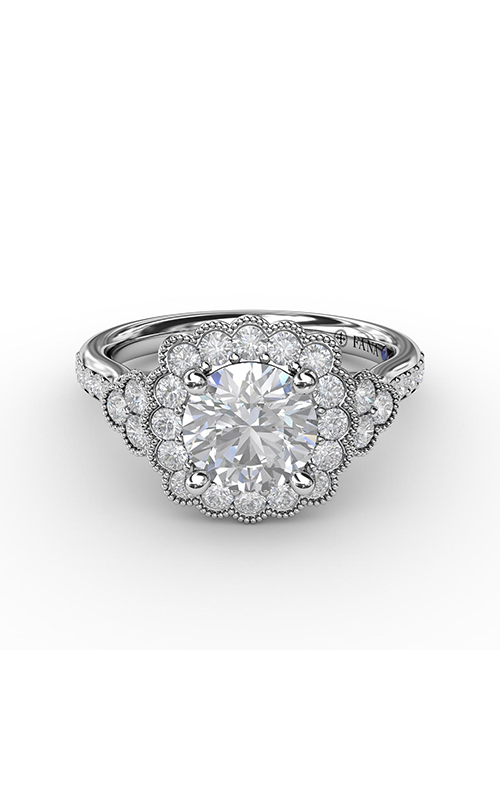 Fana Halo Engagement Ring S3563-14kt-White