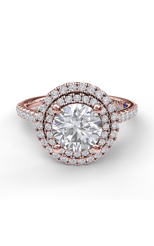 Fana Halo Engagement Ring S3511-18kt-Rose