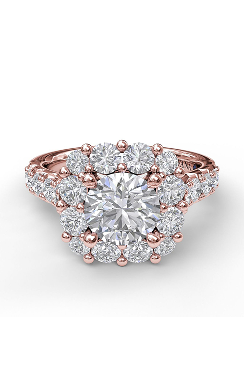 Fana Halo Engagement Ring S3459-18kt-Rose