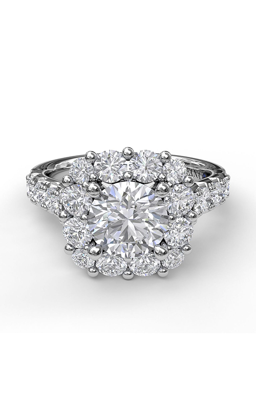 Fana Halo Engagement Ring S3459-14kt-White