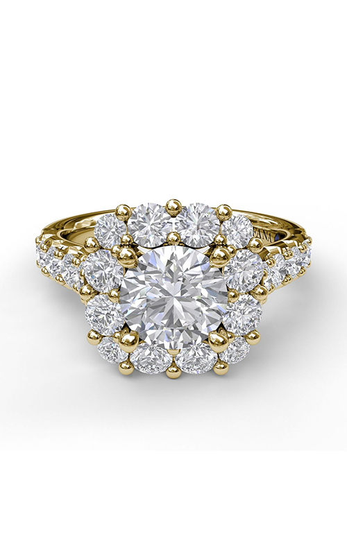 Fana Halo Engagement Ring S3459-14kt-Yellow