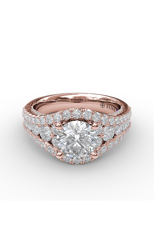 Fana Halo Engagement Ring S3465-14kt-Rose