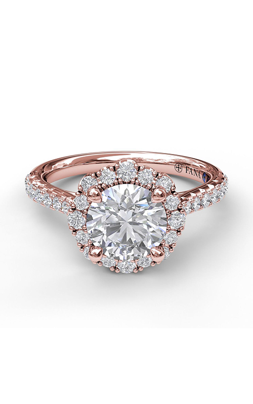 Fana Halo Engagement Ring S3723-14kt-Rose