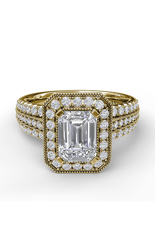 Fana Halo Engagement Ring S3652-18kt-Yellow