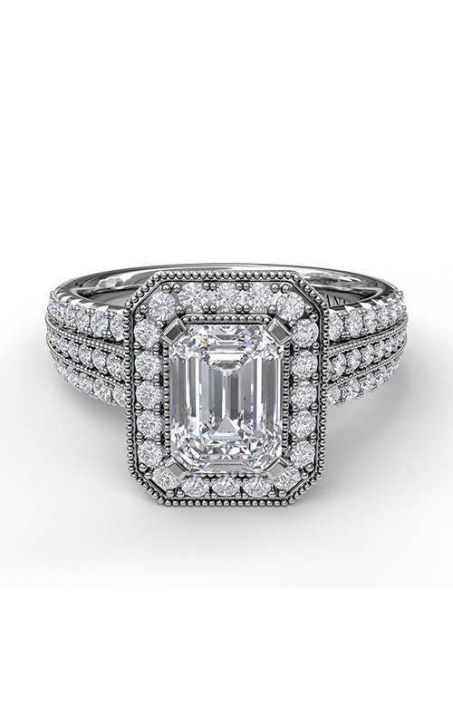 Fana Halo Engagement Ring S3652-14kt-White