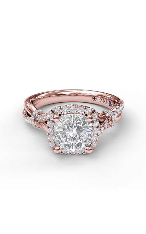 Fana Halo Engagement Ring S3060-18kt-Rose